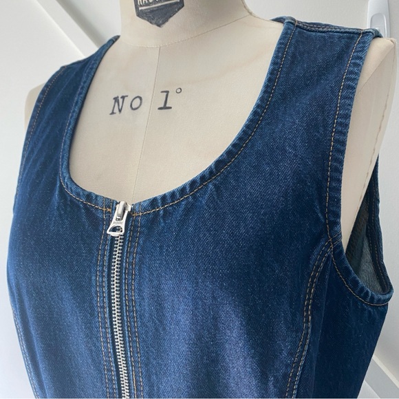 Redone 60s Belted Denim Mini Dress - S - Picture 6 of 15